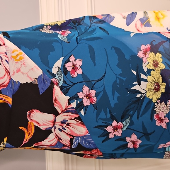 Guess Georgiana Wild Flora Print Chiffon Mini Dress - Picture 11 of 15